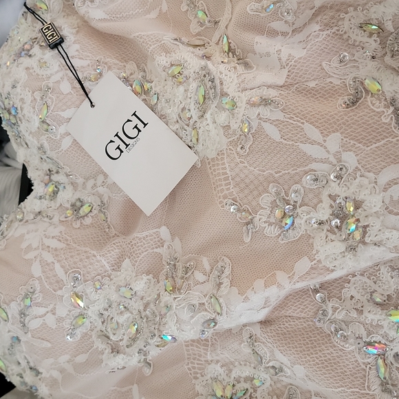 Beautiful GIGI Designs by La Femme lace gown - Picture 7 of 14